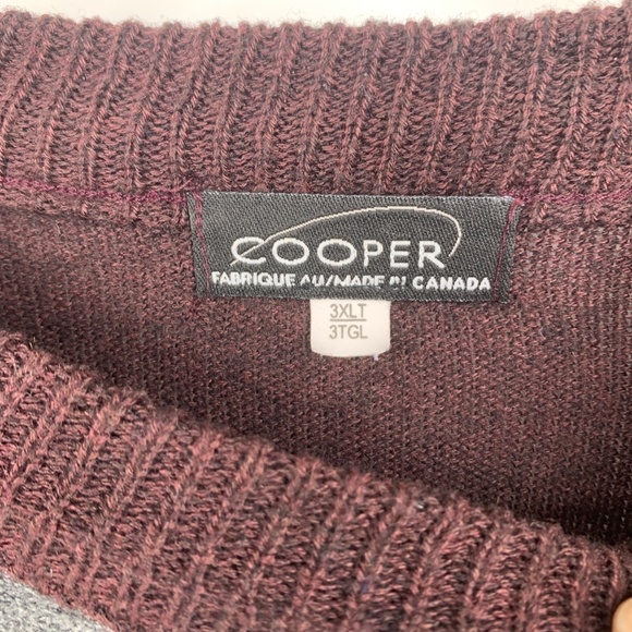 Cooper Knitting Mills mens 3XLT Sweater Knit - Picture 4 of 5